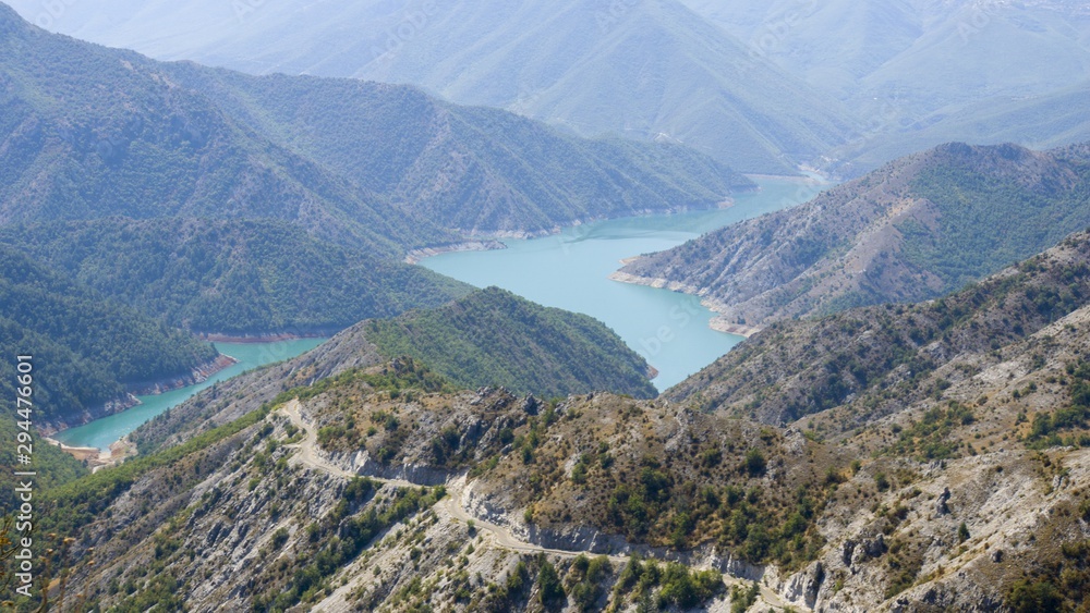 Fototapeta premium beautiful kozjak lake in northern macedonia