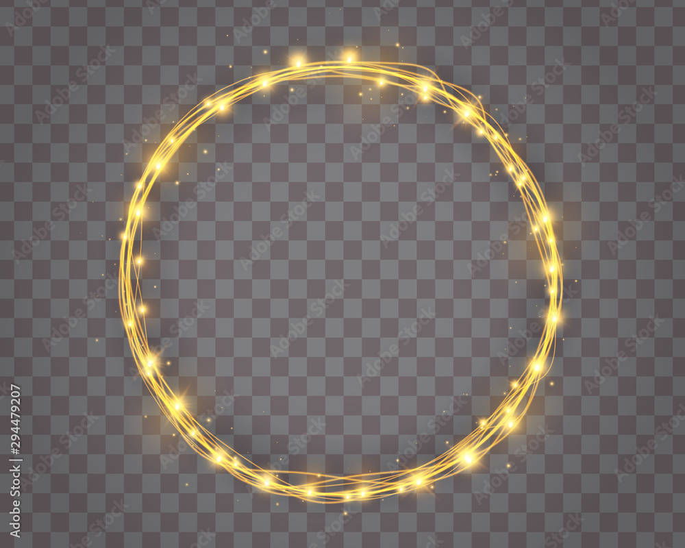Winter holiday Wreath and Christmas tree string garlands of Glowing golden light bulbs in circle shape isolated. Light bulb decor. Lights border. Glowing string for Xmas Holiday cards, banners, poster Winter holiday Wreath and Christmas tree string garlands of Glowing golden light bulbs in circle shape isolated. Light bulb decor. Lights border. Glowing string for Xmas Holiday cards, banners, poster