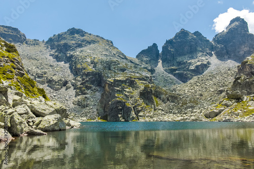 Scary (Strashnoto) Lake And Kupens peaks, Rila Mountain, Bulgaria photo