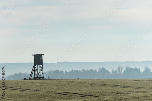 high seat in a autumn landscape