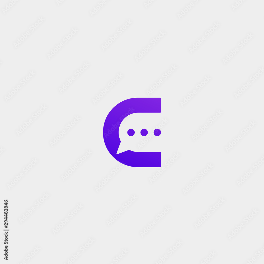 Letter C Chat Logo Template Vector Design Letter C Chat Logo Template Vector Design