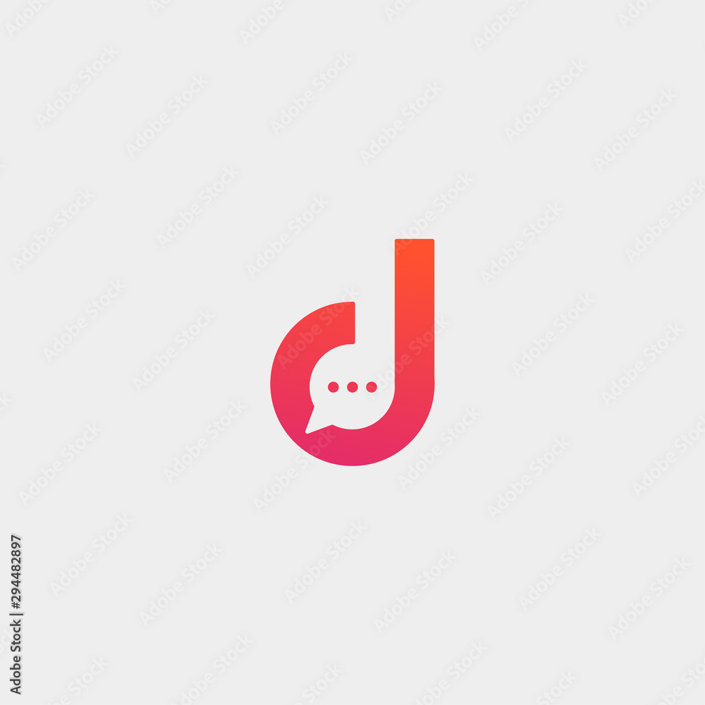 Letter D Chat Logo Template Vector Design Letter D Chat Logo Template Vector Design