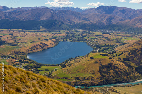 View of lake Hayes from Remarkables, New Zealand