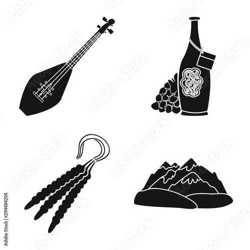 Vector design of heritage and originality sign. Set of heritage and traditions vector icon for stock.