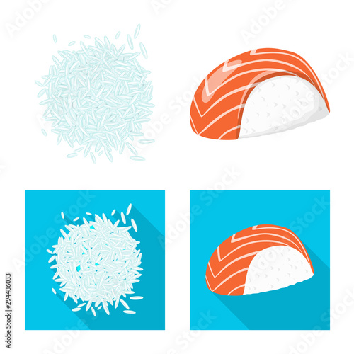 Vector illustration of crop and ecological icon. Collection of crop and cooking stock symbol for web.