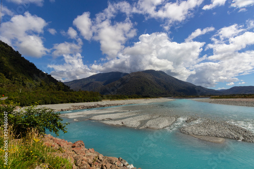 river of melted glacial water  West coast of New Zealand