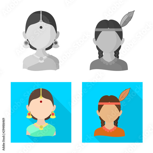 Vector design of imitator and resident logo. Collection of imitator and culture vector icon for stock.