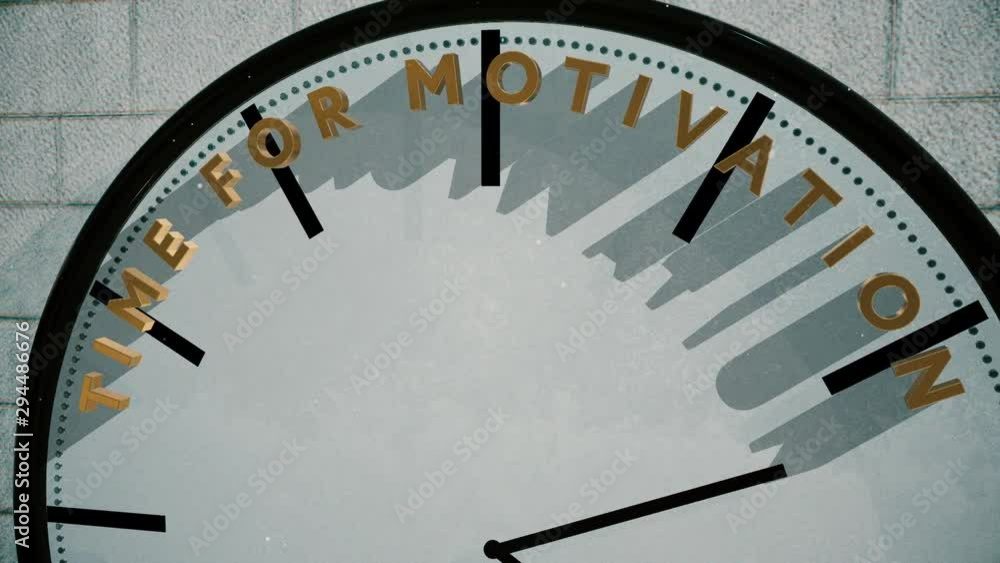 Time for motivation on clock animation Time for motivation on clock animation