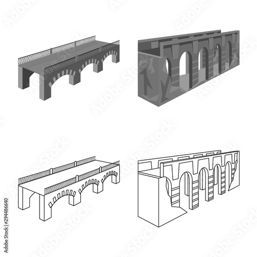 Vector design of connection and design icon. Set of connection and side stock symbol for web.