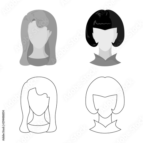 Vector design of professional and photo logo. Collection of professional and profile vector icon for stock.