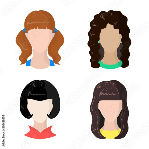 Vector illustration of avatar and dummy icon. Set of avatar and figure vector icon for stock.