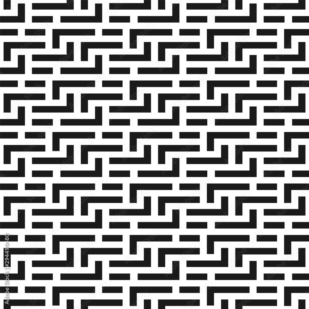 Vector seamless geometric pattern. Modern techno striped texture. Repeating abstract digital background