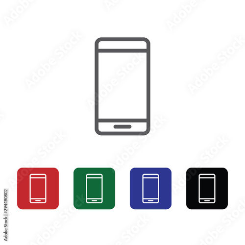 Mobile vector icon. Element of phone for mobile concept and web apps illustration. Thin line icon for website design and development. Vector icon