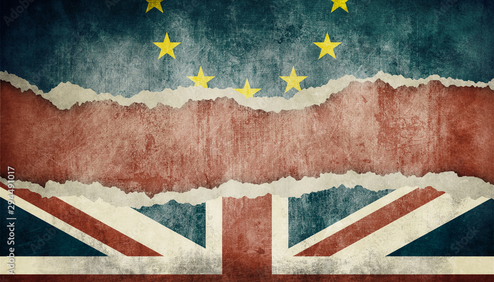 Brexit Konzept - Großbritannien  verlässt die Europäische Union - obrazy, fototapety, plakaty 