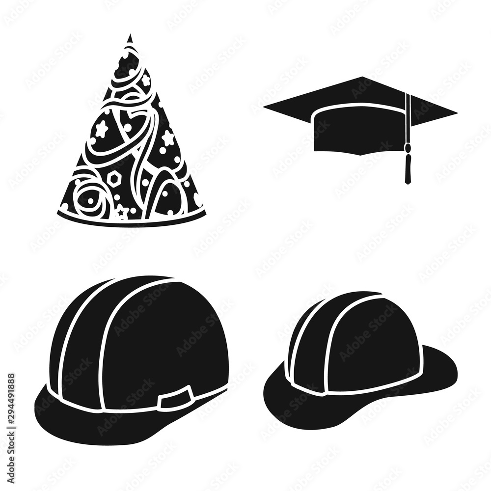 Vector design of beanie and beret logo. Set of beanie and napper vector icon for stock. Vector design of beanie and beret logo. Set of beanie and napper vector icon for stock.