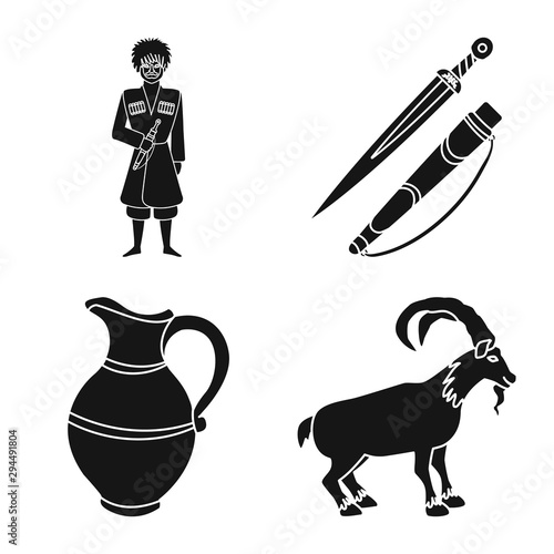 Isolated object of heritage and originality icon. Set of heritage and traditions vector icon for stock.