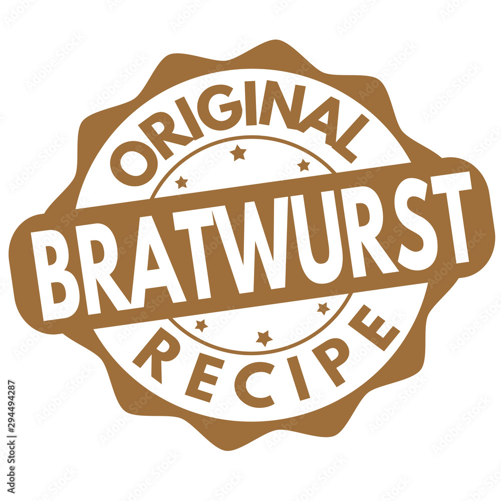 Obraz premium Bratwurst sign or stamp