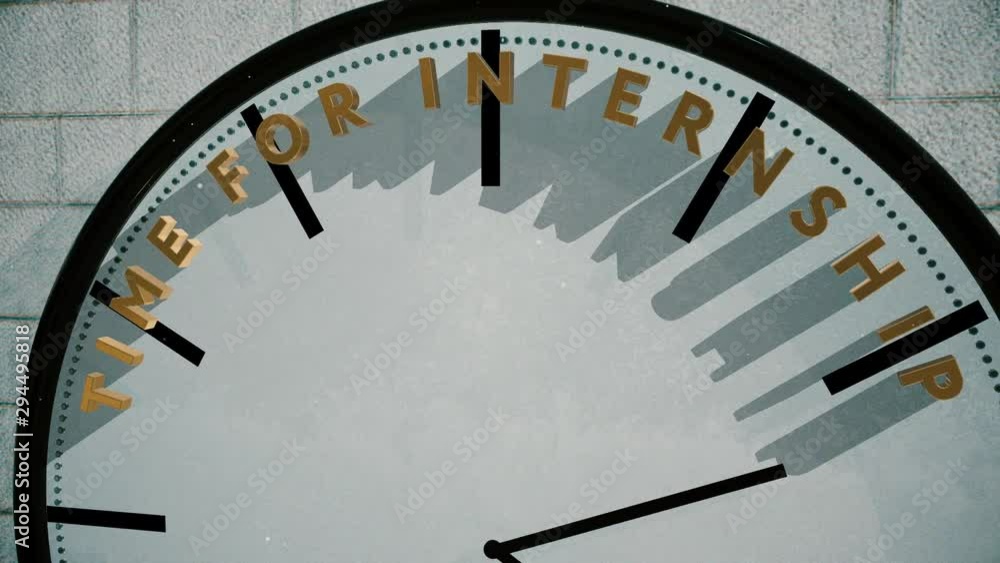 Time for internship on clock animation Time for internship on clock animation