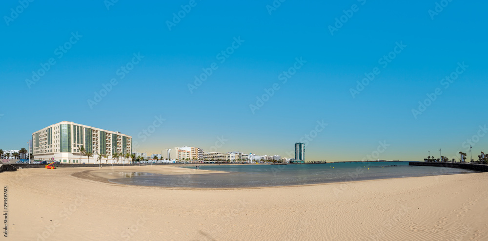 skyline of Arrecife in Lanzarote