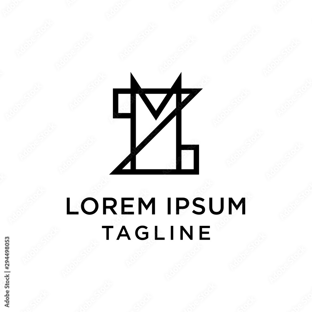 initial letter logo ZM, MZ logo template initial letter logo ZM, MZ logo template