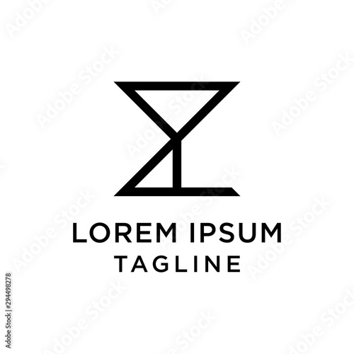 initial letter logo ZY, YZ logo template