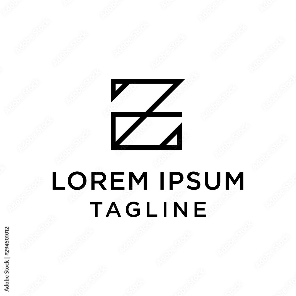 initial letter logo ZE, EZ logo template initial letter logo ZE, EZ logo template