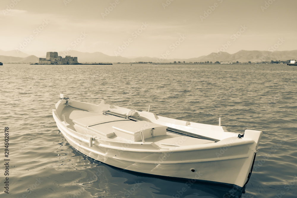 Traditional style Mediterranean small boat Traditional style Mediterranean small boat