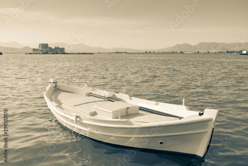 Traditional style Mediterranean small boat