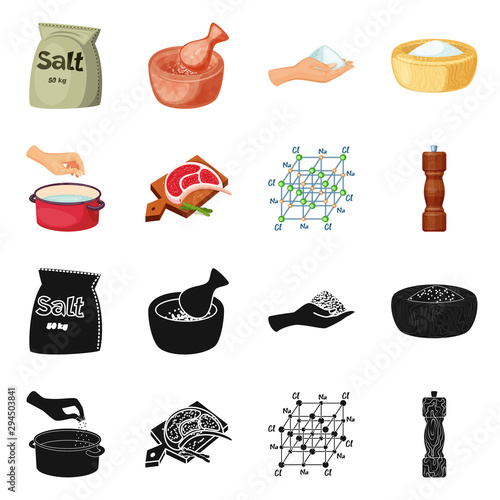 Vector illustration of cooking and sea logo. Set of cooking and baking stock symbol for web.