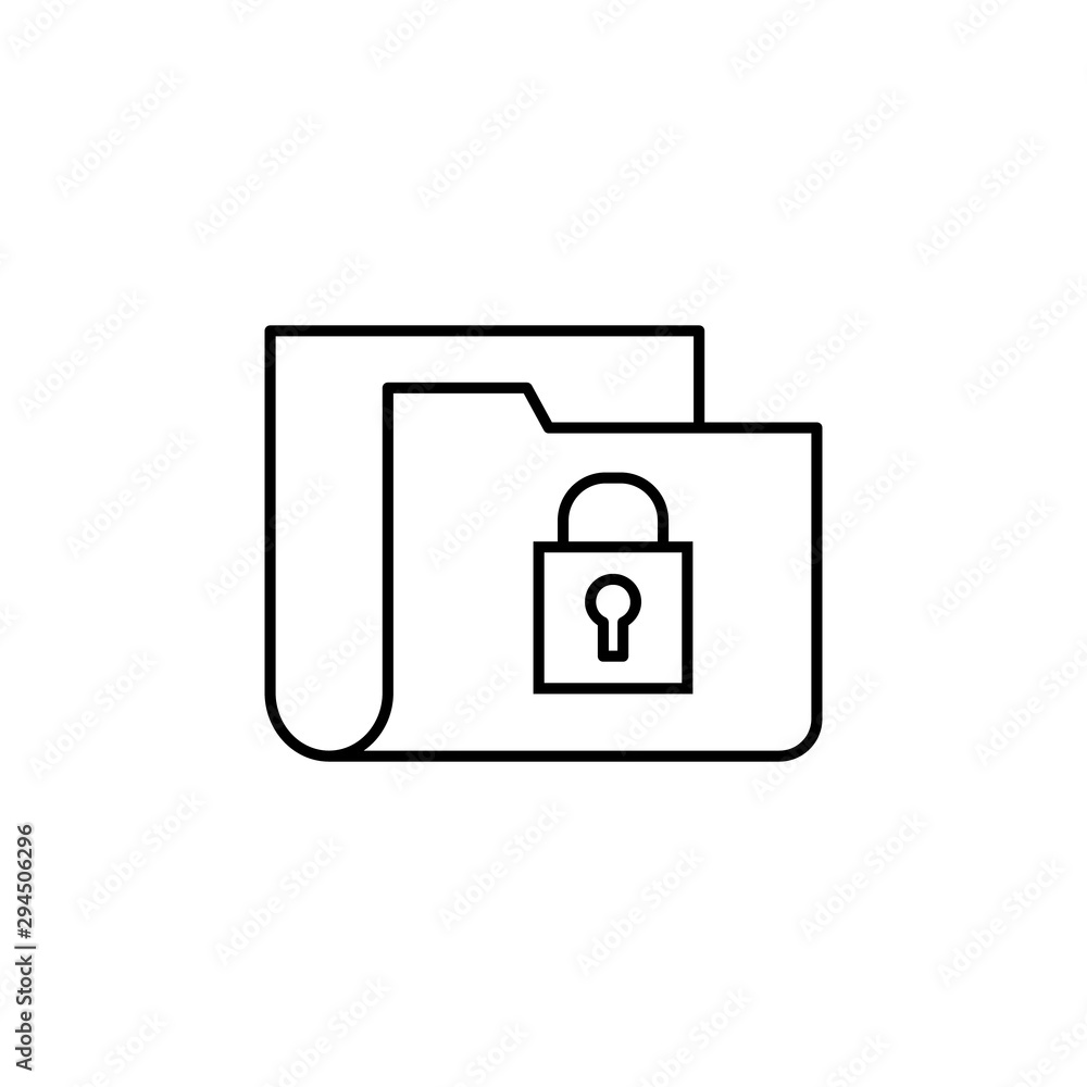 Wallet lock screen icon. Element of confidential line icon Wallet lock screen icon. Element of confidential line icon