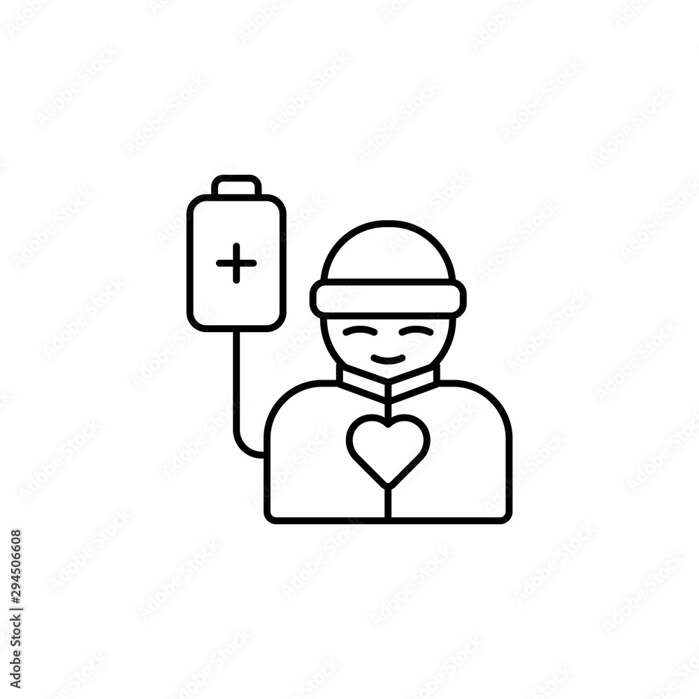 Patient, medical, blood icon. Element of world cancer day icon