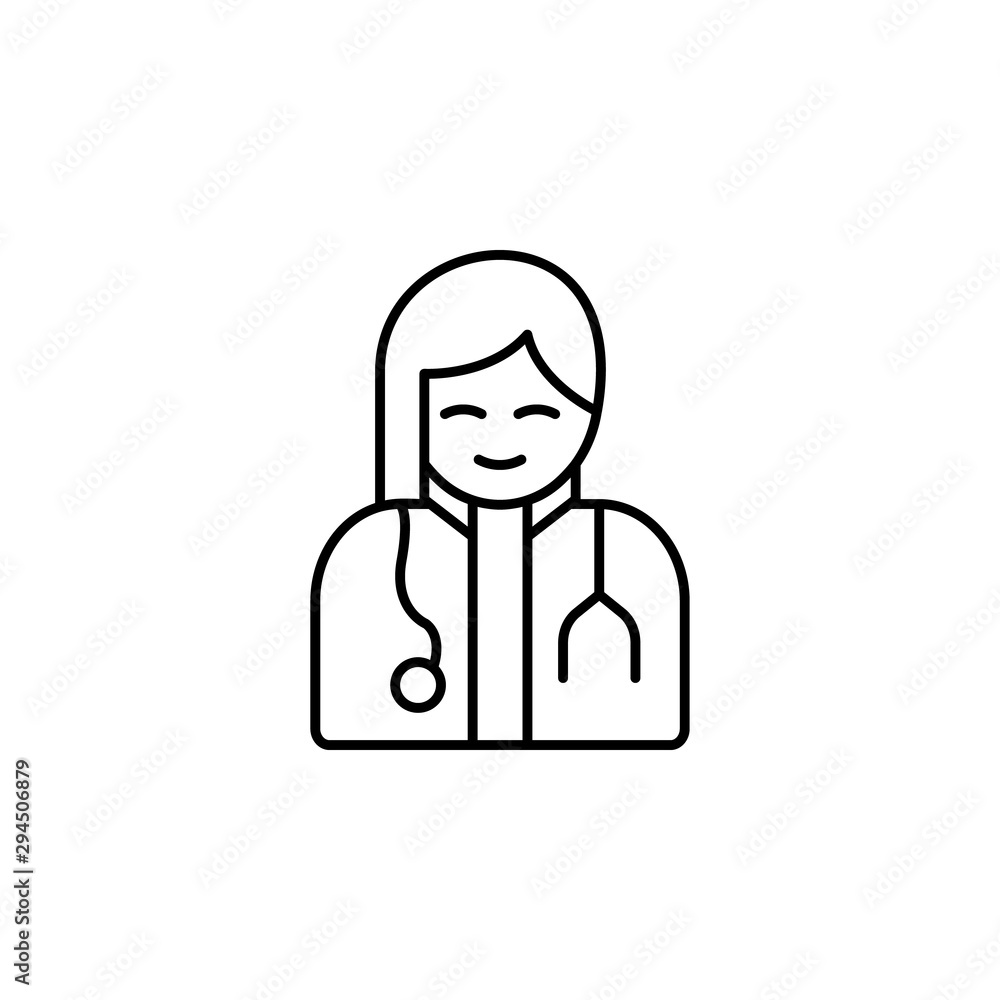 Doctor, woman icon. Element of world cancer day icon Doctor, woman icon. Element of world cancer day icon