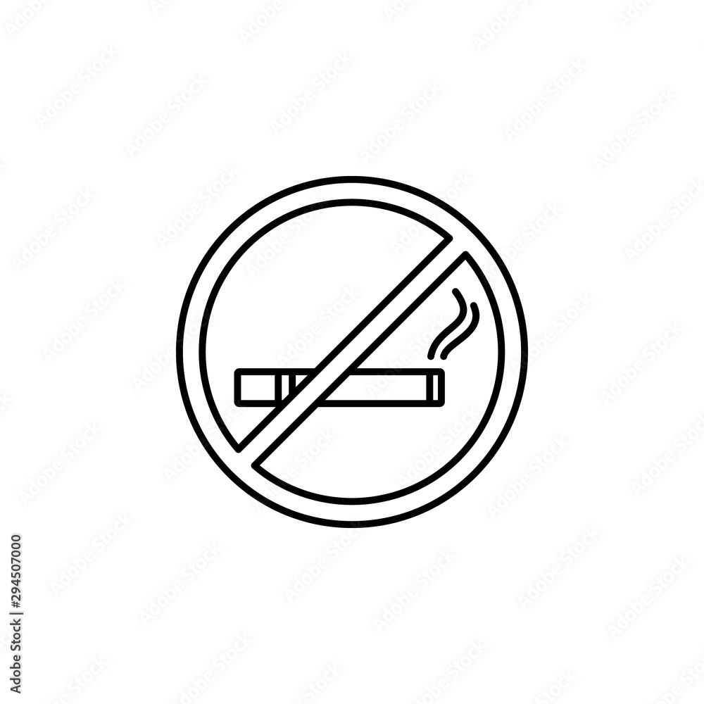 No smoking, forbidden icon. Element of world cancer day icon No smoking, forbidden icon. Element of world cancer day icon