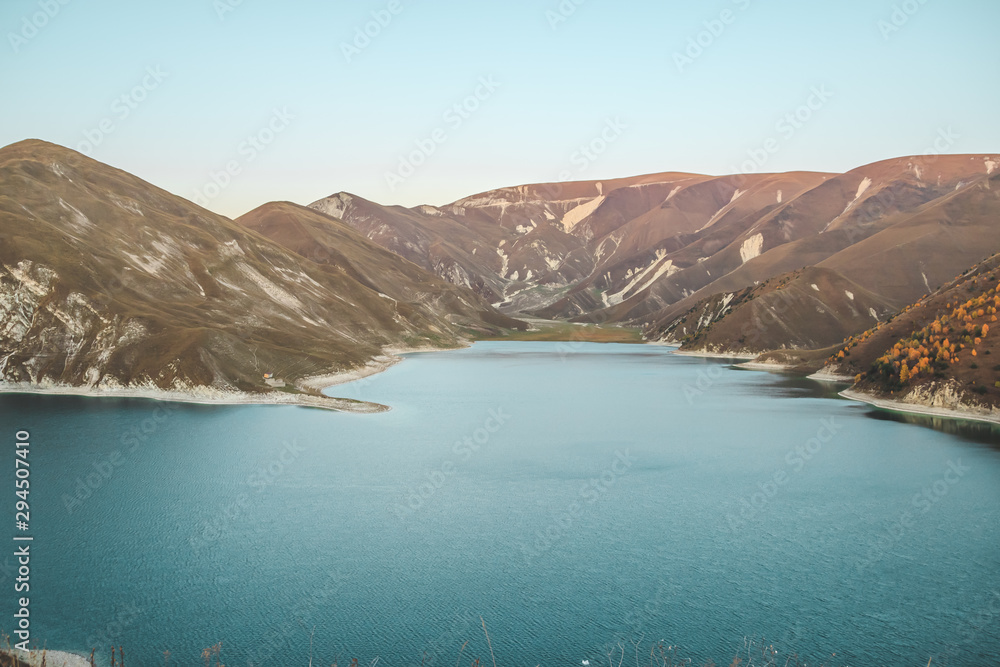 Beautiful view of high mountain Kezenoyam Lake