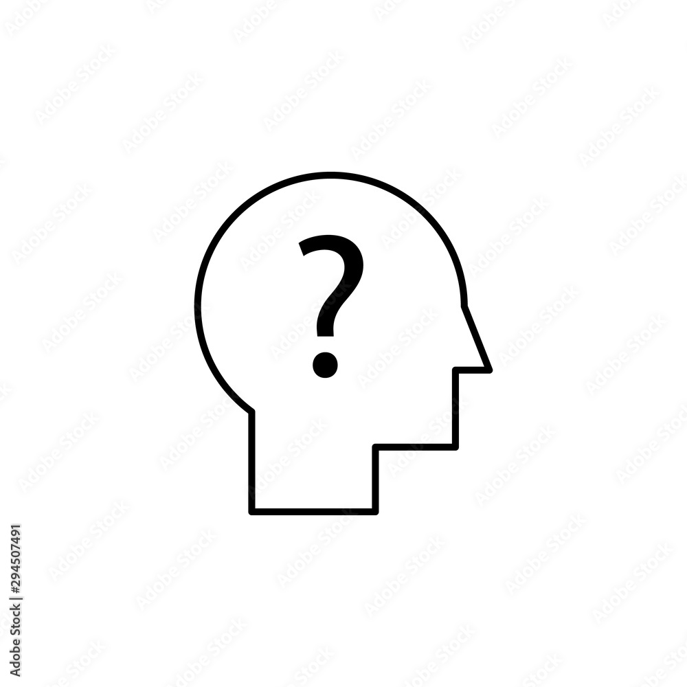 Question icon. Element of head hunting icon Question icon. Element of head hunting icon