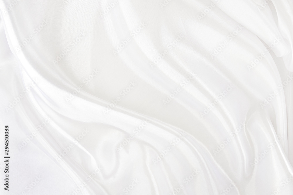 White fabric texture that is white silk background with beautiful soft blur pattern. - obrazy, fototapety, plakaty 
