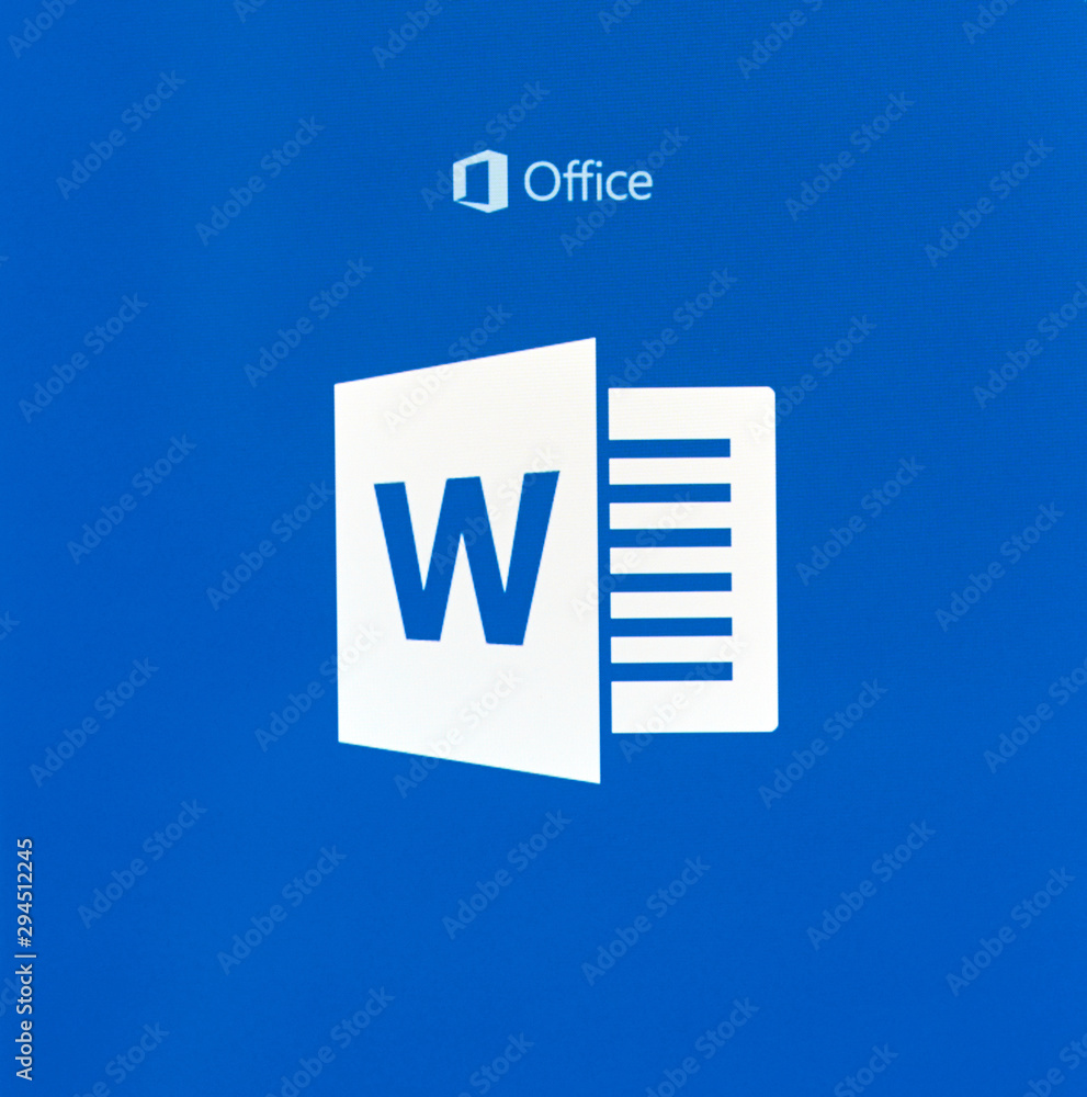 Microsoft Office Word logo Stock-Foto | Adobe Stock