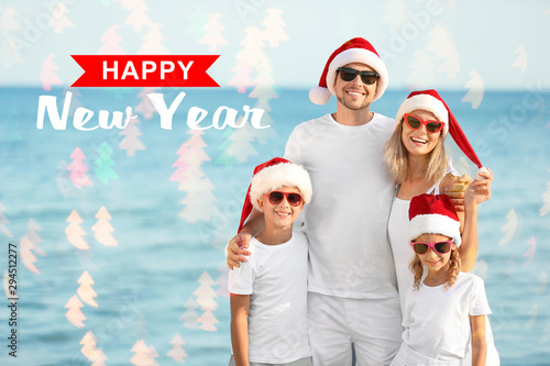 Greeting card with family c...