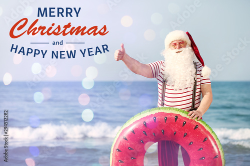 Christmas greeting card wit...