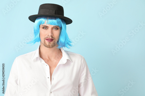 Portrait of young transgend...
