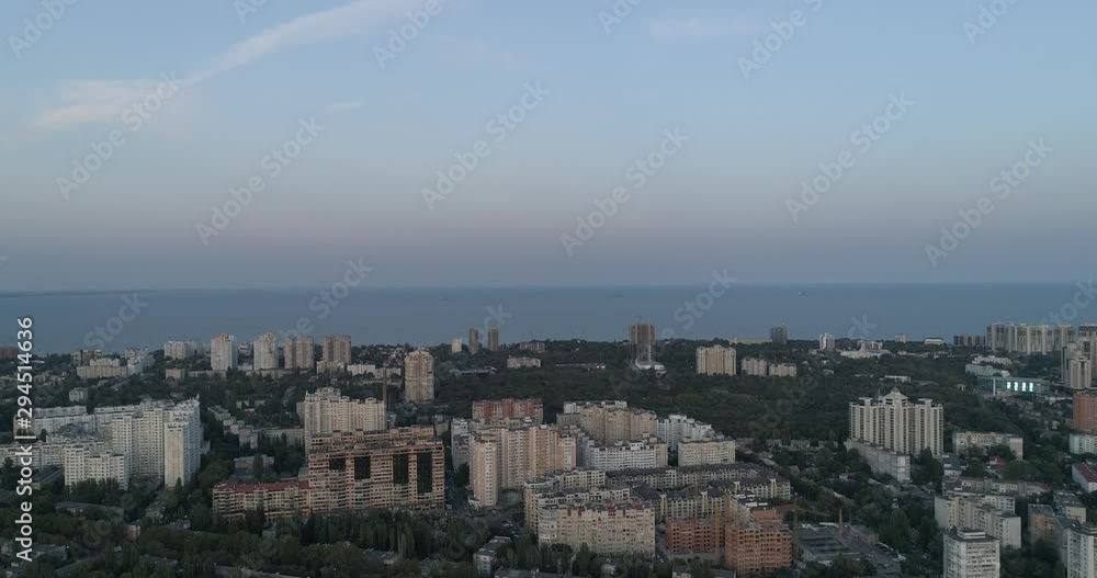 High-rise building under construction. Apartment building under construction. Aerial View Residential Building Construction High-rise building under construction. Apartment building under construction. Aerial View Residential Building Construction