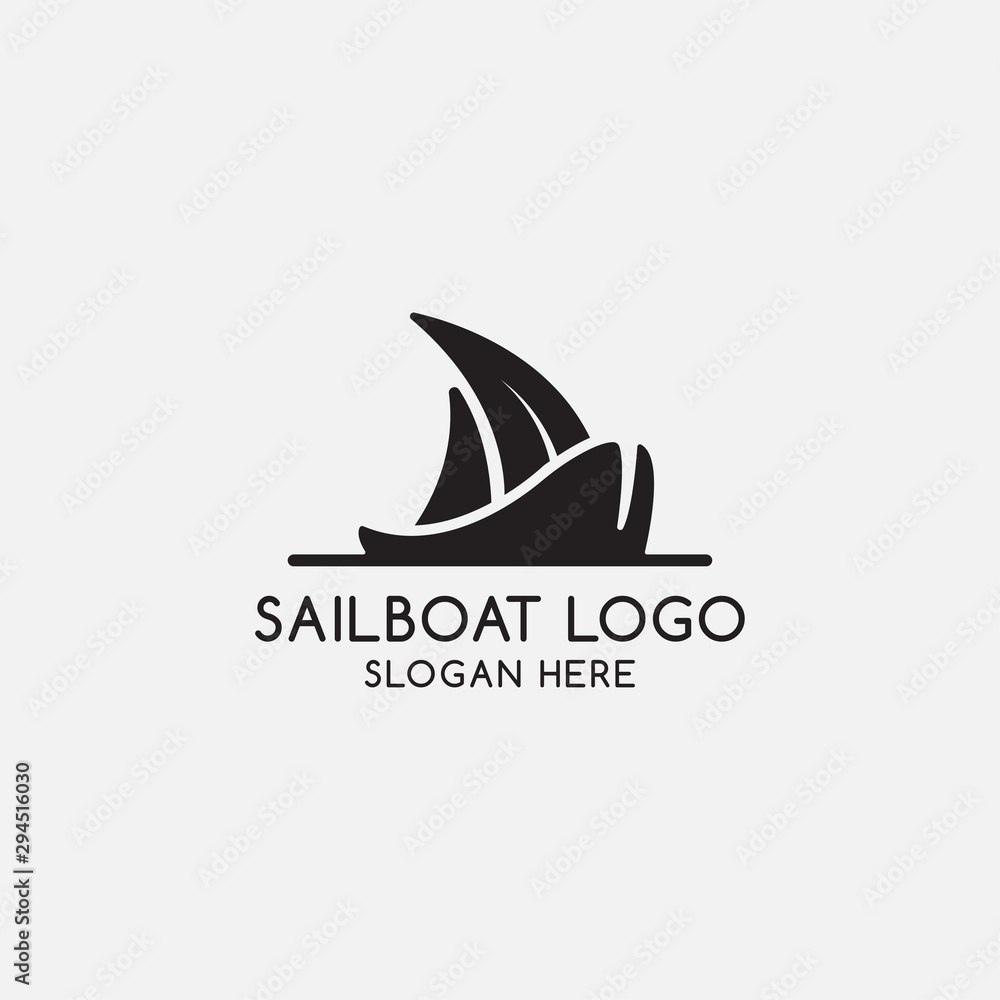 sailboat logo design template - vector sailboat logo design template - vector