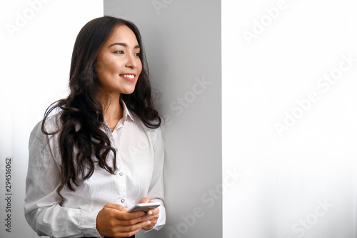 Beautiful Asian woman with ...