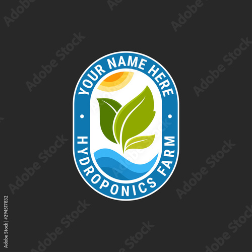 Hydroponics System Urban Farming Logo
