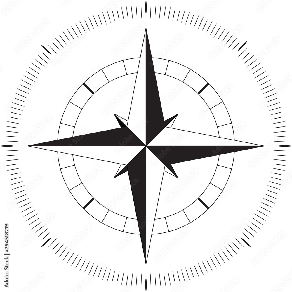 compass simple black icon. Vector illustration eps10 compass simple black icon. Vector illustration eps10
