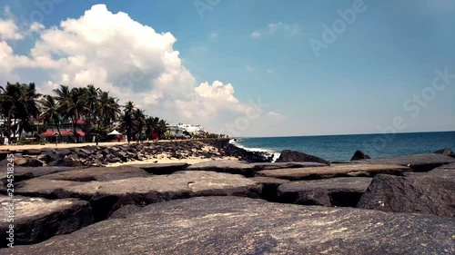 Coastal area. (City –Pondicherry, India.) photo