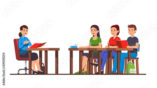 University or college classroom lesson or lecture