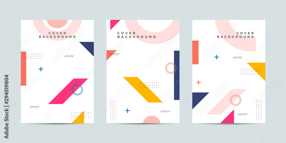 Covers with trendy minimal design. Cool geometric backgrounds for your design. Applicable for Banners, Placards, Posters, Flyers etc. Eps10 vector template. Covers with trendy minimal design. Cool geometric backgrounds for your design. Applicable for Banners, Placards, Posters, Flyers etc. Eps10 vector template.