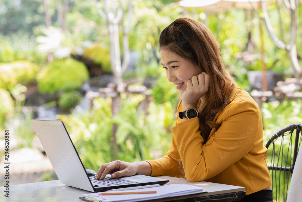 Business Asian young woman working with computer laptop and thinking to get ideas and requirement in Business startup feeling so happiness,Small Business Startup Concept Business Asian young woman working with computer laptop and thinking to get ideas and requirement in Business startup feeling so happiness,Small Business Startup Concept