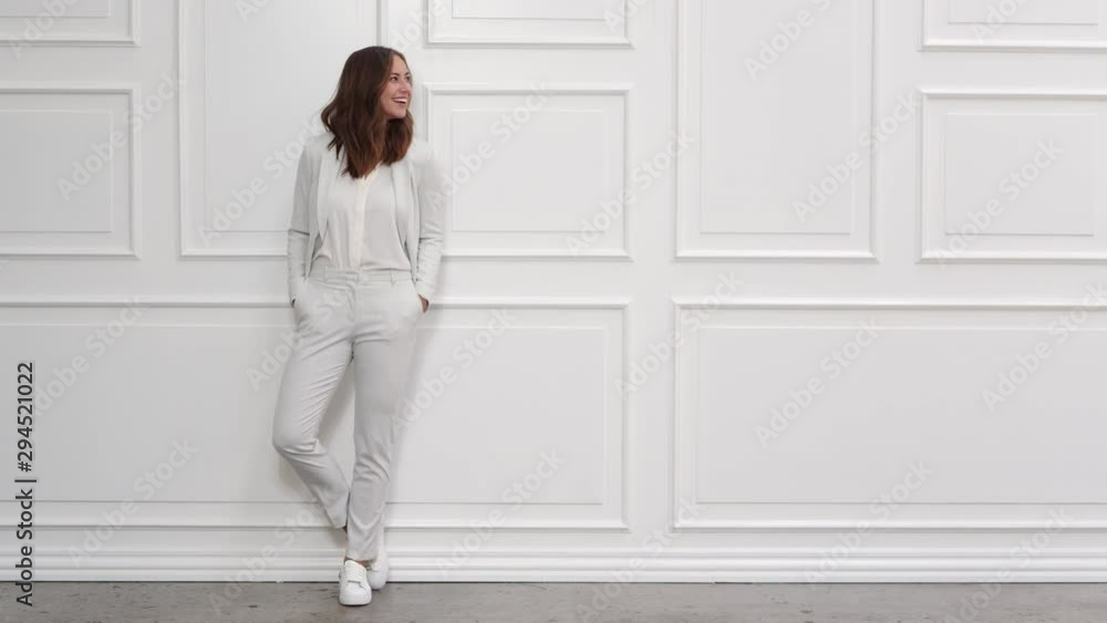 Beautiful Businesswoman In White Beautiful Businesswoman In White